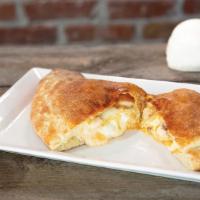 Buffalo Chicken · Fresh roasted chicken, Buffalo sauce and hand grated mozzarella, served with homemade white ...