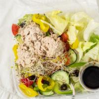 Tuna (Half) · Home-made tuna salad piled high on your choice of bread and toppings.