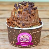 Brookie Half Pint · Our classic chocolate chip swirled with chocolate brownie batter. Cookie dough served in bul...