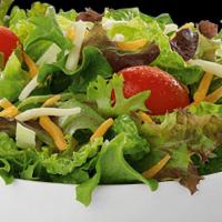 Side Salad · Fresh romaine lettuce, tomatoes, red onions, cucumbers and croutons with dressing of your ch...