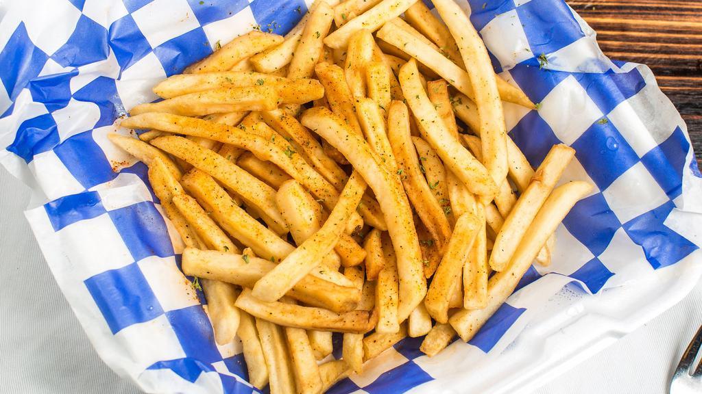 French Fries · Cut potatoes fried and salted to perfection.