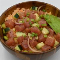 Hawaiian Classic · Marinated with ahi tuna, green onions, house poke sauce.
Toppings: Avocado, Red Onion, Sesam...