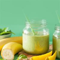 Workout Veggie Mango · Vegetarian. Spinach, mangoes, almonds, banana and vanilla protein.