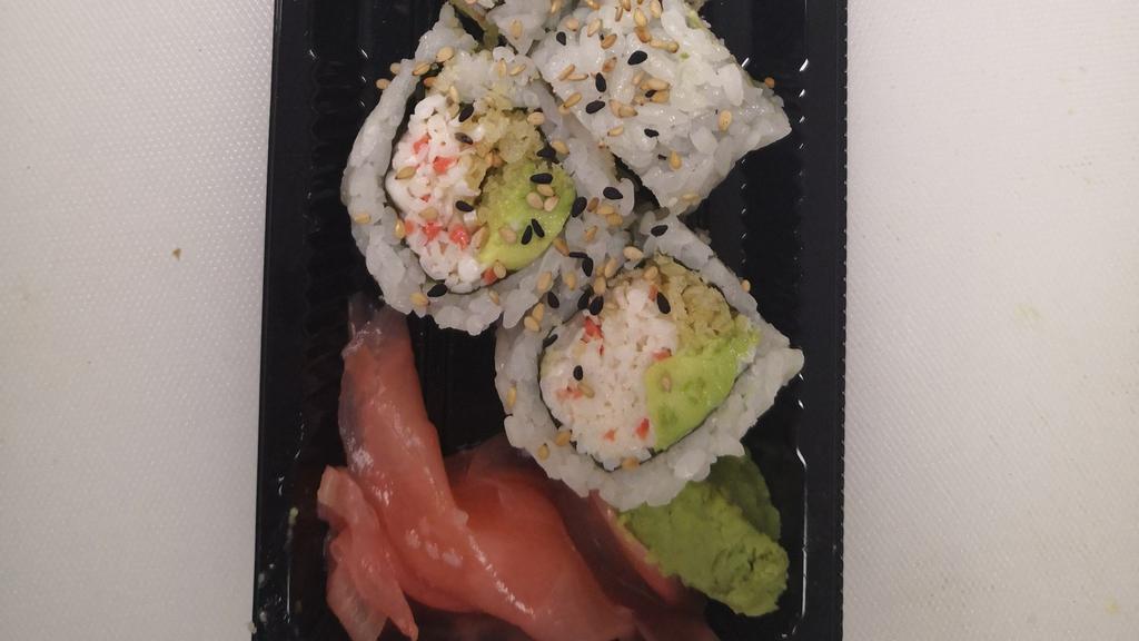 Crunch Roll · Imitation crab with avocado and crunch