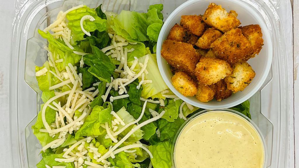 Caesar Salad · Romaine, house-made croutons (contains wheat), vegan parmesan, caesar dressing.
CROUTONS CONTAIN WHEAT