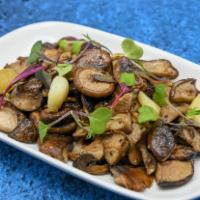 Roasted Wild Mushrooms · Gluten sensitive. Vegetarian. Basil, roasted garlic.