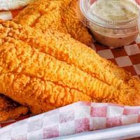 Delicious Fried Catfish · This delicious meal is fried to perfection. It is dipped with buttermilk and seasoned with c...
