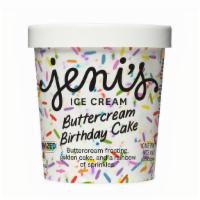 Jeni'S Buttercream Birthday Cake · Buttercream frosting, golden cake, and a rainbow of sprinkles. Contain dairy. We cannot make...