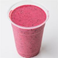 Star Spangled Berry · Blueberry, raspberry, banana, cranberry juice, vanilla yogurt or ice cream.