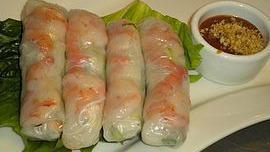 Spring Rolls (4 Pcs) · Nuts. Thai soft roll filled with vermicelli noodles, lettuce, celery with choice of chicken,...