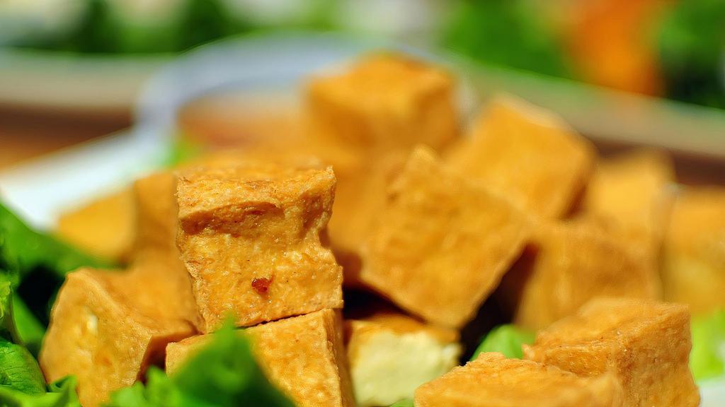 Fried Tofu (6 Pcs) · Nuts. Fried crispy bean curd. Served with sweet and sour sauce with ground peanuts.