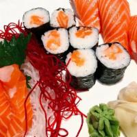Salmon Lover · 3pcs of Sashimi, 3pcs of Sushi and 6pcs of Roll