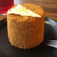 Honey Cake · Fluffy cake layers made with real honey and with the chef's specialty cream