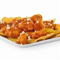 Buffalo-Style Boneless Wings · Tender and crunchy all-white chicken meat tossed in our signature Buffalo wing sauce with cr...