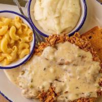Chicken Fried Chicken · Served with Jalapeño Cream Gravy, Two Sides and Texas Toast.