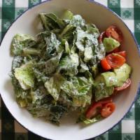 Green Goddess Salad (No Meat) · Romaine, Tomatoes, Avocado with Green Goddess Dressing