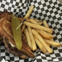Patty Melt · A (one-third pound) lean fresh burger patty, grilled caramelized onions, provolone cheese. S...