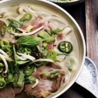 House Pho Bowl · Gluten Free. Noodle soup with special beef broth.
