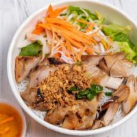 Grilled Honey-Glazed Chicken (Dark Meat) · Choose your carbs from: white rice brown rice veggie fried rice steam vermicelli rice noodle...