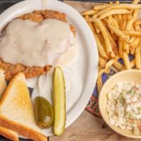 Chicken Fried Steak · Seasoned just right, served with any two sides and covered with cream gravy.