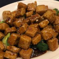 Sesame Tofu Dinner · Spicy and veggie.