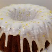 Pound Cake · moist butter-vanilla bundt cake w/topping of choice.
