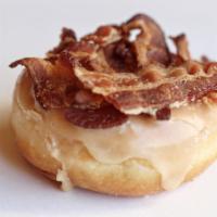 Maple Glazed Bacon Donut · Maple Glazed Donut with Bacon