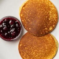 Almond Butter Pancakes · Gluten free oats, almond butter, egg, maple, and more for a short stack that only feels indu...