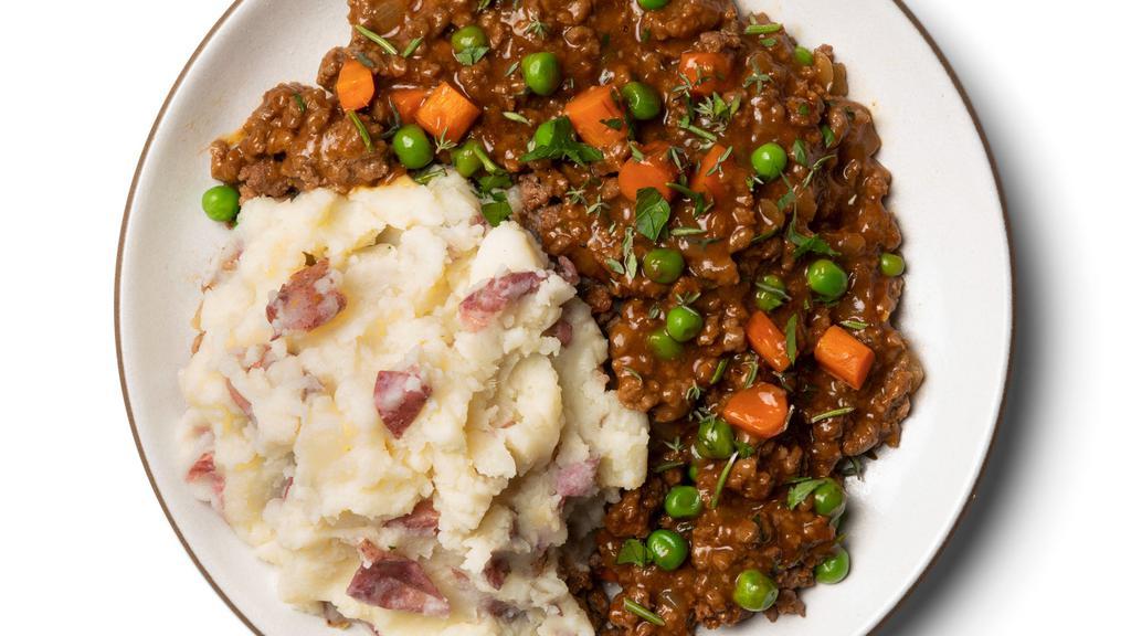 Bison Shepherd'S Pie With Fresh Herbs · This deliciously comforting dish originated from a favorite customer mix-and-match. Now, we’ve done the work for you with the perfect combo of ground bison, veggies & turnip mash.