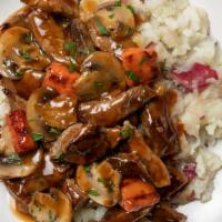 Beef Burgundy With Potato-Turnip Mash · Beef Bourguignon, also known as Beef Burgundy, is French beef stew braised in red wine and i...