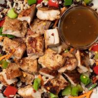 Chicken Teriyaki Bowl With Forbidden Rice · A nod to chilled rice dishes in Asia. Nutrient-dense forbidden rice with veggies, chicken th...