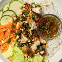 Chicken Vermicelli Bowl With Vietnamese Dipping Sauce · Our Snap take on a Vermicelli Bowl includes a delicious mix of vermicelli noodles, lemongras...