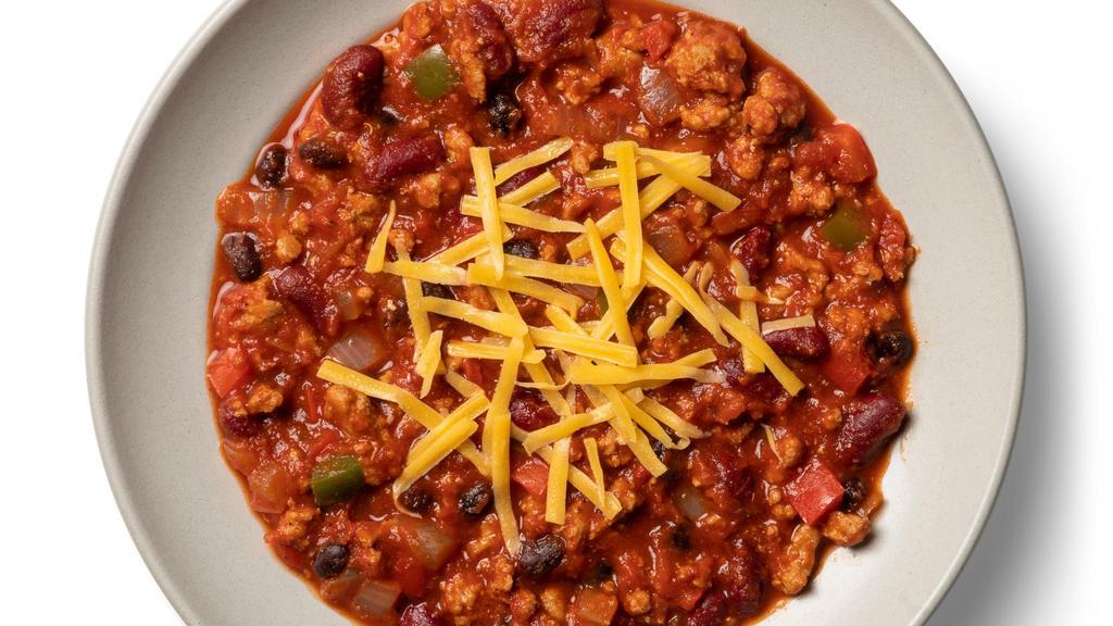 Turkey Chili With Beans & Cheddar Cheese · Gluten-free. Snap cooking at its best. Our ground Turkey chili is full of flavor thanks to organic beans, cheddar cheese, and the perfect combination of spices.