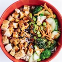 Tofu Bowl · Grilled, Organic & GMO Free Tofu with your choice of our signature sauces, carb, veggies and...