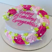 Happy Birthday Gorgeous Cake · 7-inch round cake, serves 10-12. Delicious strawberry and cheesecake froyo layers on a white...