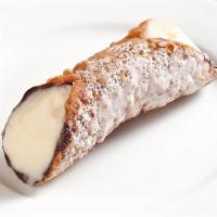 Italian Cannoli · (374 cal). An Italian handcrafted pastry shell filled with fresh ricotta cheese and chocolate.