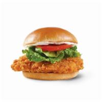 Spicy Chicken Sandwich · A juicy chicken breast marinated and breaded in our unique, fiery blend of peppers and spice...