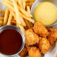 Chicken Littles & Fries · hand battered, cajun, dipping sauce