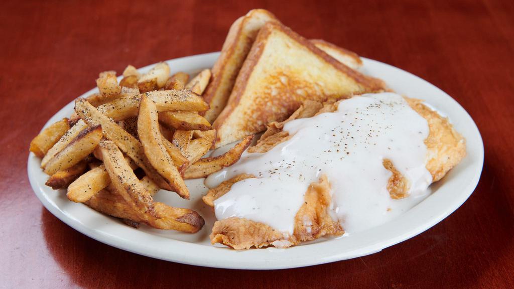 Chicken Fried Chicken Plate · Served with French fries, gravy & toast.