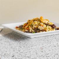 Combination Fried Rice · Chicken, beef, shrimp with English peas, carrots, onions.