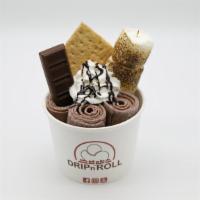 S'More · Chocolate ice cream mix in with graham cracker, topped with whipped cream, graham cracker, t...