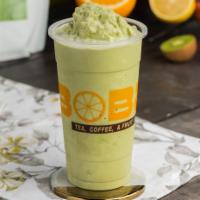 Frozen Matcha Tea Smoothie · Japanese green tea matcha powder and brewed green tea with non-dairy cream and sugar and ble...