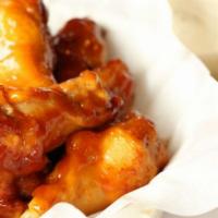 Baked Wings (10 Pcs.) · Buffalo, spicy Asian or dry rub.