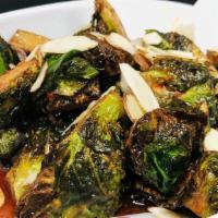 Caramelized Brussel Sprout · Crispy Brussels sprout, caramel fish sauce.