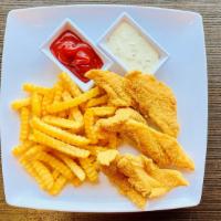 Fried Swai Fish (6 Pieces ) & Fries · With ketchup, tartar sauce.