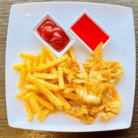 Cheese Puff ( 8 Pieces ) & Fries · With ketchup, red sweet sauce.