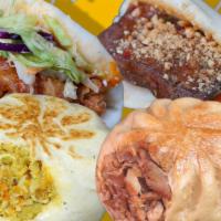 (4) Variety Pack · Select 4 different bao from the bao galley. Mix and match.
Buns contain gluten, milk, and wh...