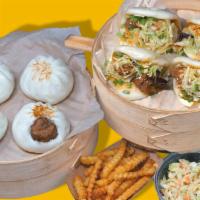 (8) Family Pack · 8 bao (2 flavors) Large Side Toppings (2) Togo Sauces (4) Buns contain gluten, milk, and whe...
