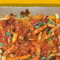 (L) Kimchi Fries · Szechuan fries, kimchi.
Recommended: spicy mayo, green onion, sesame seeds.
Kimchi contains ...