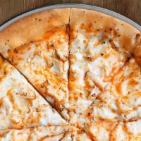 Buffalo Chicken - Large · Spicy wing sauce, ranch, grilled chicken, mozzarella.